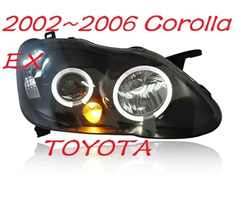 Corolla EX headlight,2002~2006/2011~2012/2013~2016,! Corolla EX fog light,2ps/set+2pcs Aozoom Ballast,