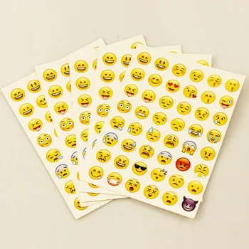 MOONBIFFY sticker 48 classic Emoji Smile face stickers for notebook albums message Twitter Large Viny Instagram Classical toys
