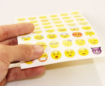 MOONBIFFY sticker 48 classic Emoji Smile face stickers for notebook albums message Twitter Large Viny Instagram Classical toys