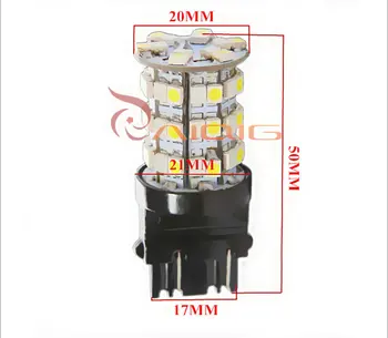 3157 switchback 60 SMD white amber rear Signal LED lamp p27 / 7 w led car brake lights bulbs car parking light source 12 V