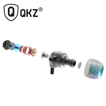 2017 In-ear Earphones QKZ DM7 Super Bass Hifi Earbuds Headset with Microphone Noise Isolation DJ Wired Earphone for Iphone Mp3