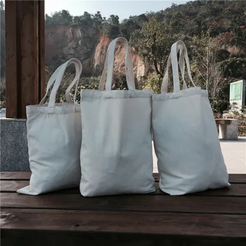 10 pieces/lot  eco-friendly open pocket casual canvas tote bags accept customized logo/size/color