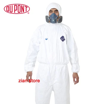 1422A Dupont Tyvek Protective Clothing Coverall Disposable Antistatic non-linting chemical work clothes anti dust splash