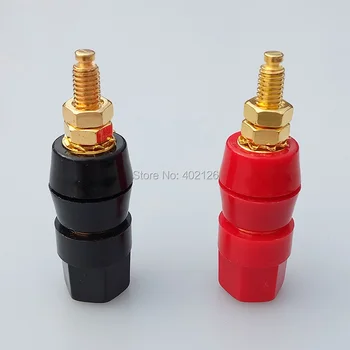 10pair(black+red)/20pcs Terminals Red Black Connector Amplifier Terminal Binding Post Banana Speaker Plug Jack