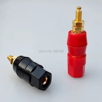 10pair(black+red)/20pcs Terminals Red Black Connector Amplifier Terminal Binding Post Banana Speaker Plug Jack