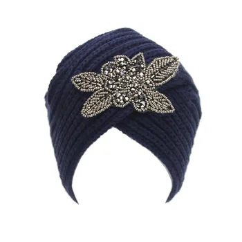 2017KLV Fashion Women Winter Warm Knit Crochet Ski Hat Braided Turban Headdress Cap design Knitting Wool Hat Gorros 17May 19