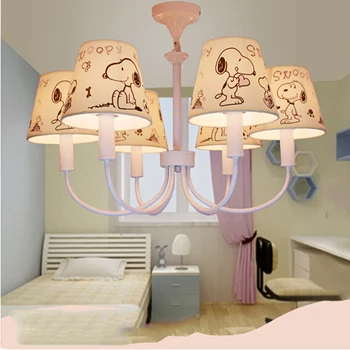 Cartoon Chinese Chandeliers E14 Led 110V-220V Kids Room Led Pink Chandelier Lamp Chandeliers Suppliers