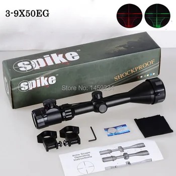 Sniper 3-9X50EG zoom red and green hunting riflescope airsoft.gun filled with nitrogen waterproof scope
