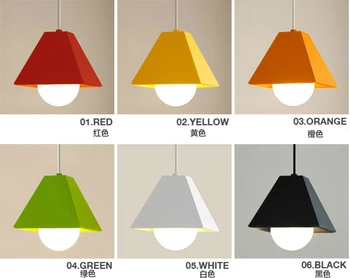 Creative colorful Iron pendant lights personality restaurant lamp decoration clothes store simple Nordic dining room light ZH