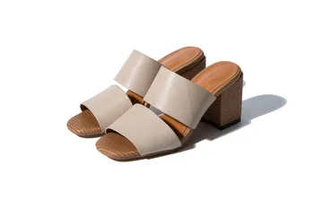 Original Intention Concise Women Sandals Sheepskin Open Toe Square Heels Sandals Black Apricot Shoes Woman Plus Size 3.5-13