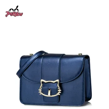 JUST STAR Women's PU Leather Messenger Bags Ladies Cat Brief Shoulder Purse Female All-match Leisure Brand Crossbody Bags JZ4138