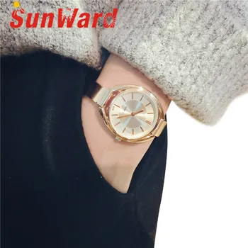Sunward Relogio Feminino Fashionable Fine Temperament Bracelet Big Dial Ladies Women Watches Horloge 17May2