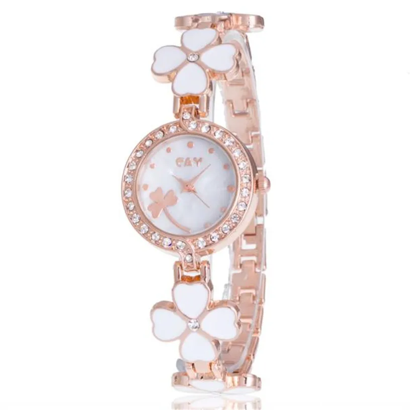Fashion Women's Watch Minimalism Rhinestone Golden Stainless Steel Wrist Watch relogio feminino dropshopping