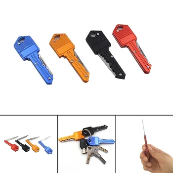 2016 Portable Key Folding Knife Key Pocket Knife Key Chain Knife Peeler Mini Camping Key Ring Knife Tool Kits