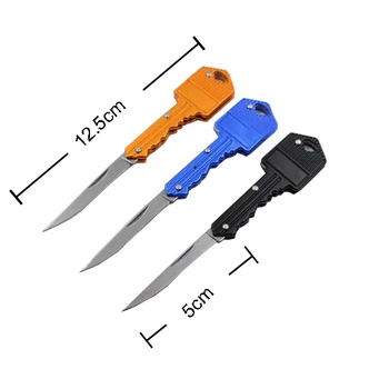 2016 Portable Key Folding Knife Key Pocket Knife Key Chain Knife Peeler Mini Camping Key Ring Knife Tool Kits
