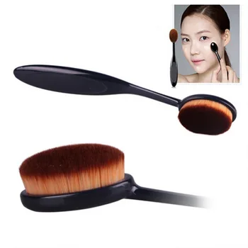 Pro Cosmetic Makeup Face Powder Blusher Toothbrush Curve Foundation Brush