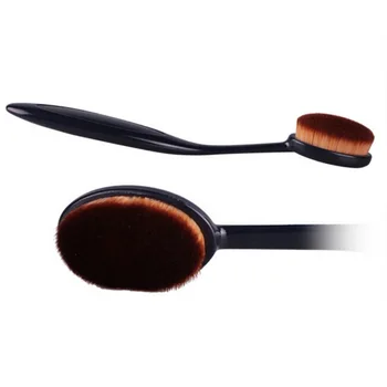 Pro Cosmetic Makeup Face Powder Blusher Toothbrush Curve Foundation Brush