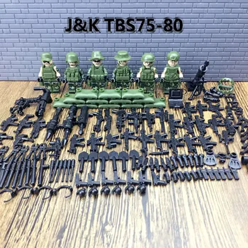 2017 New 6pcs Modern Military Armed Forces SWAT Jungle Maze Mini Sences Building Blocks Children Toys Gift Compatible With Lepin