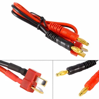 RC Connector Cable T Plug to 4mm Banana Connector for IMAX B6 B6AC B8 Chargers New D2