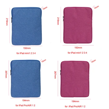 Shockproof Tablet Sleeve Pouch Case Bag for iPad Mini 2 3 4 for iPad Air 1/2 Pro 9.7 inch Cover Thick Zipper Cover Case New