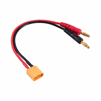 RC XT60 Connector to 4mm Banana Bullet Wire Plug Charge Cable Adapter 15cm 16awg Silicone Wire Cord New