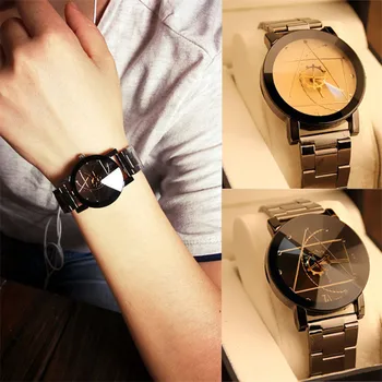 2017 Men's Watches Stainless Steel Quartz Wrist Fashion Watch Stainless Steel Man Quartz Analog Wrist Mujer Clock