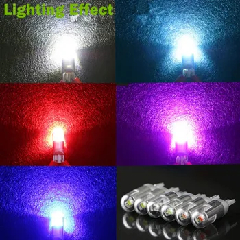 4XT10 194 501 W5W 3030 3SMD 9W 400LM LED Indicator Side Car Lamp Bulb Parking Reversing lights12-24V RED/White/Ice Blue/Amber