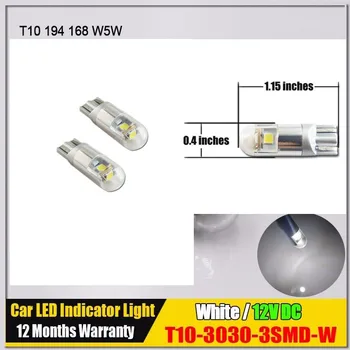 4XT10 194 501 W5W 3030 3SMD 9W 400LM LED Indicator Side Car Lamp Bulb Parking Reversing lights12-24V RED/White/Ice Blue/Amber