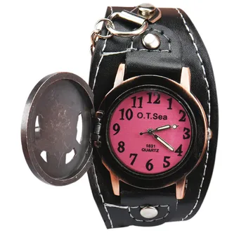 Kids Women's Quartz Watch Men Leather Band Wrist Watches Relojes 2017 montre femme Skull pattern Punk Sports Watch Watches Gift