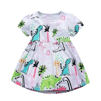 Little maven toddler girl dresses Summer Style girls dress summer dinosaur dress girl cotton summer dresses girls Kids Clothes