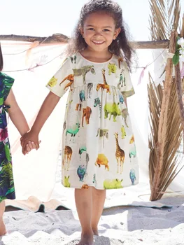 Little maven toddler girl dresses Summer Style girls dress summer dinosaur dress girl cotton summer dresses girls Kids Clothes