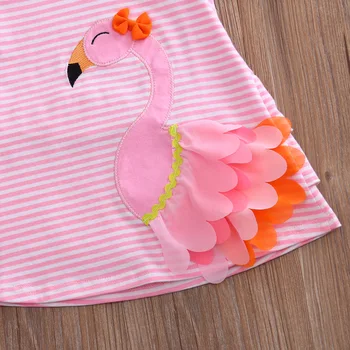 3D Swan Toddler Baby Girls Summer Princess Dress Pink Party Wedding Pageant Dresses