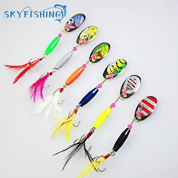 1pieces Droppen Spoon Fishing Lure 7g Spoon Bait ideal for Bass Trout Perch pike rotating Fishing
