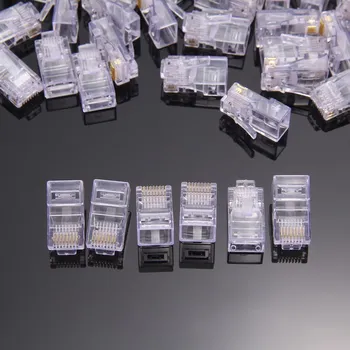 150PCS/pack New RJ45 Network 8P8C Modular Plug For use with Stranded/Solid Cat5/Cat5e cables