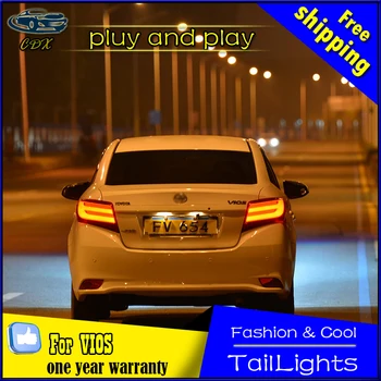 CDX Car Styling tail lamp news For Toyota Vios LED Taillights-2016 Vios Rear Light Rear Lamp DRL+Brake+Park+Signal