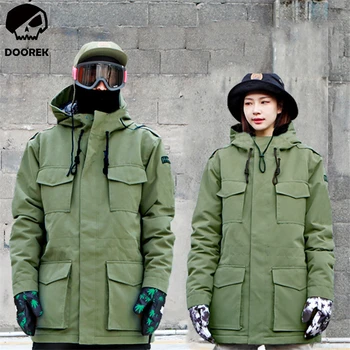 Winter Women Men Camouflage Ski Jacket Waterproof Windproof Warm Ski Coat Thicken Breathable Clothes Snowboard Jacket Outwear