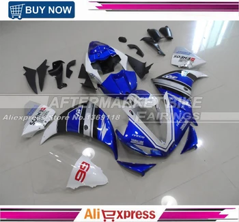 For Yamaha 2009 2010 2011 YZF R1 ABS Motorbike Covers R1 Fairing Kit 09 10 11 Complete Bodywork Blue & White M1