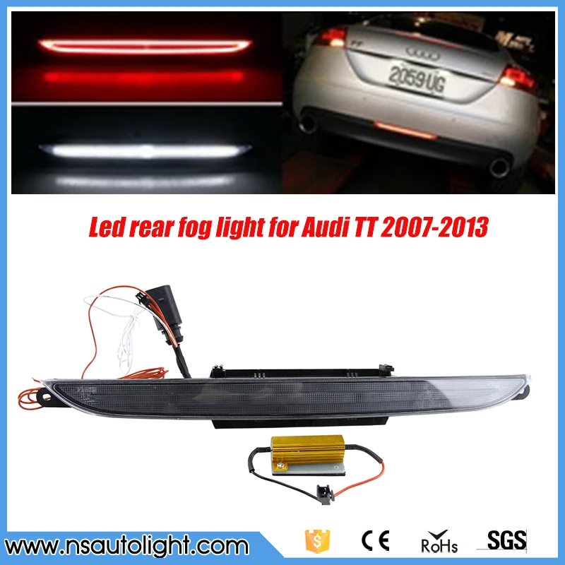 Super white LED Rear Fog Light For 07-13 Audi TT TTS LED backup reversing Light for Audi TTRS COUPE/ROADSTER