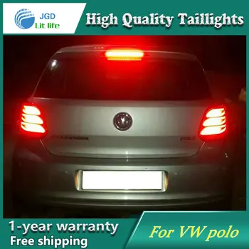 Car Styling Tail Lamp for VW Volkswagen Polo 2011-2016 Tail Lights LED Tail Light Rear Lamp LED DRL+Brake+Park+Signal Stop Lamp