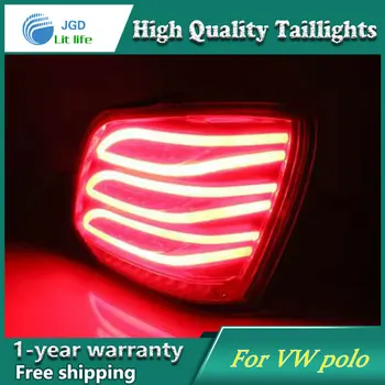 Car Styling Tail Lamp for VW Volkswagen Polo 2011-2016 Tail Lights LED Tail Light Rear Lamp LED DRL+Brake+Park+Signal Stop Lamp