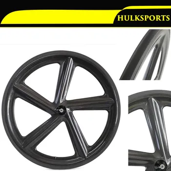 OEM 5 Spoke Carbon Wheel Clincher 66mm Depth 23mm Width Toray T700 Carbon Five Spoke Wheels 700C Cycling Wheels