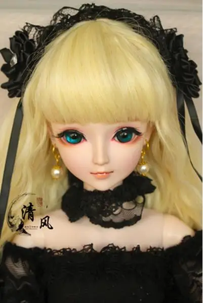 FULL SET Top quality 60cm bjd 1/3 girl doll wig clothes shoes all included !night lolita reborn baby doll hexia gift kid to