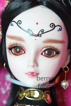 FULL SET Top quality 60cm pvc bjd 1/3 girl doll wig clothes shoes all included!night lolita reborn baby doll vampire gifts