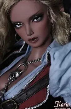 Face makeup and eyes included ! top quality 1/3 bjd big female doll Soul-Zenith karin tan black 65cm soom manikin