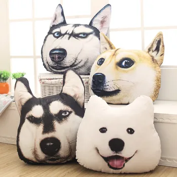 Husky 3d pillow unhide cushion dog doll Large unpick and wash the birthday gift female