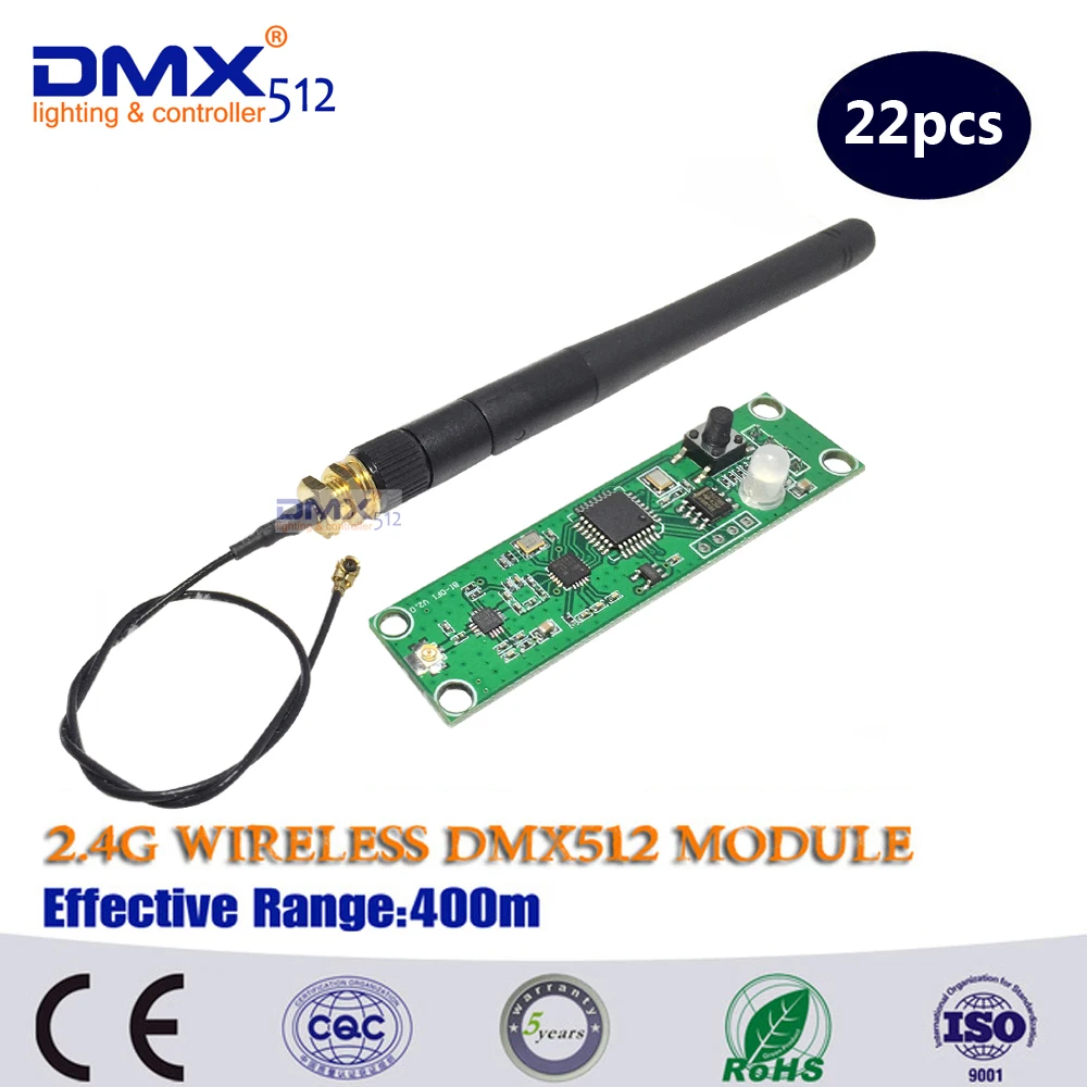 Wireless dmx pcb 2.4g frequency-agile wireless transmitter and receiver