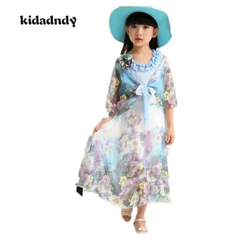 1 piece/lot mom or daughter Princess bohemian Girl's Dresses sleeveless dress Spring Summer Girls Dress Kid Baby Clothes TSP373
