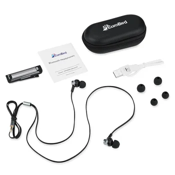 HiFi Sport Heavy Bass Lavalier Clip Audifonos Auriculares Wireless Headset Bluetooth Headphones with Microphone Selfie Control