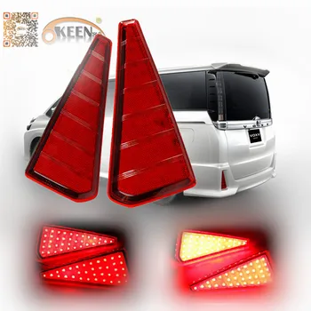 Red LED Driving Brake Stop Tail Fog Lights for Toyota Noah/Voxy Assembly Car Styling Auto Rear Bumper Reflectors Light