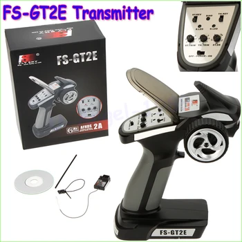 1pcs Original Flysky FS-GT2E AFHDS 2A 2.4g 2CH Radio System Transmitter for RC Car Boat with FS-A3 Receiver Drop